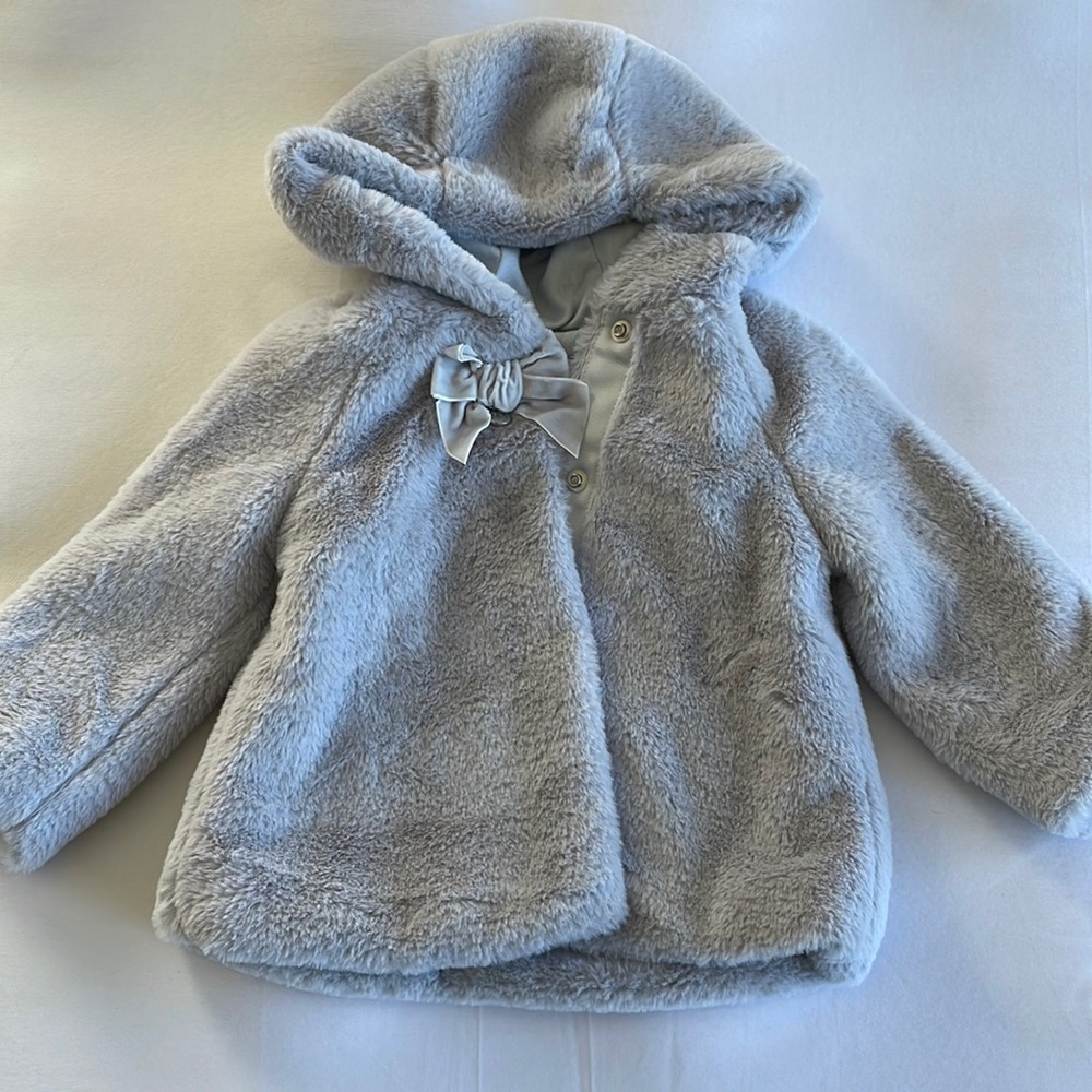 Mayoral Faux Fur Coat with hood